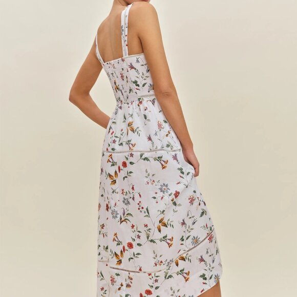 Reformation Everett Linen Dress in Corsini - Picture 4 of 7